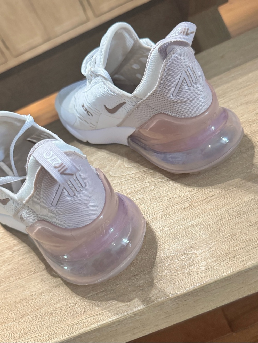 Nike Women’s Air Max 270 Sneakers - Soft Pink/White - Picture 3 of 4